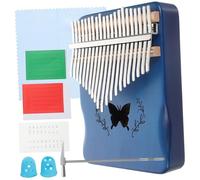 HONITANO Piano à Pouce Bois Massif Touches Kalimba Arc Confortable pour Adultes Débutants et Musiciens Instrument Portable Polyvalent Bleu