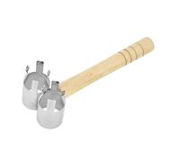 HONITANO Pince à Moxibustion à Double Tête Avec Poignée Bois Support Pour Bâtonnets Moxa Outil De Thérapie Thermique Pour Salon De Beauté Et Usage Personnel