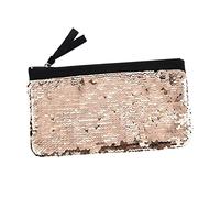 HONITANO Pochette à Maquillage Scintillante Sac à Main Zippé Sequins Sac de Rangement Durable pour Cosmétique et Design Élégant