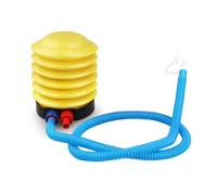 HONITANO Pompe Ballon Portable Mini Gonflable Pied Gonfleur Ballon Rapide avec Tuyau Flexible Plastique Bleu Jaune Compact et pour Décoration Fête