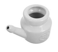 HONITANO Pot de Rinçage Nasal Céramique pour Adulte Nettoyage Doux des Sinus Nettoyeur Nasal Manuel Portable pour Yoga et Soins Quotidiens