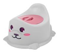 HONITANO Pot de Toilette pour Bébé Mini Siège Toilette Garçon et Filles Motif Phoque Gris Pot Portatif Écologique en Plastique Épais Apprentissage Propreté Maison et Voyage