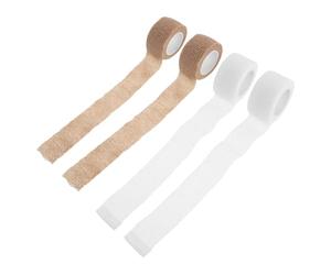 HONITANO Protège-tirette de Fermeture Éclair pour Linge Lot de 4 Manchons de Protection Anti-rayure en Silicone Beige et Blanc, 4,5 M X 2,5 Cm, Adaptés Machine à Laver et