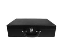 HONITANO PU Mahjong Storage Case with Handle Portable PU Organizer Box for Mahjong Tiles and Playing Card Storage Compact and Chinese Game Container for Travel