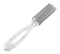 HONITANO Râpe à Pieds Double Face pour Pédicure Exfoliant Portatif pour Éliminer Peaux Mortes et Callosités Outil de Pédicure Manuel Blanc Accessoire Soin des Pieds à Domicile