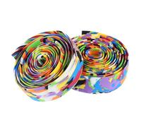 HONITANO Ruban de Guidon Vélo Route Camouflage EVA Antidérapant 2 Pièces avec Bouchons de Guidon Bande Adhésive Flexible et Absorbant les Chocs Accessoires Vélo pour Cyclisme