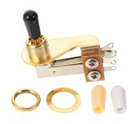 HONITANO Sélecteur Voies pour Guitare Électrique Commutateur Doré avec Capuchons Plastiques Remplaçant pour Musiciens et Débutants Amélioration Sélection de Micros