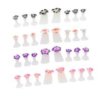 HONITANO Séparateurs D'orteils en Silicone Facilitant L'application du Vernis Décoratifs à Fleurs Confortables 32 Pièces Design Délicat pour Pédicure pour Nail Art
