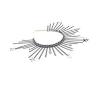 HONITANO Serre-tête Couronne Déesse Argentée Étoile Brillante Accessoire Mariage Fête Anniversaire pour Femmes et Filles