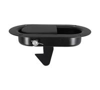 HONITANO Serrure Ovale Faible Entretien en Métal Noir Fabrication Précise pour Armoire Électrique et Coffret Générateur pour Usage Industriel Extérieur