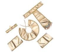 HONITANO Set Accessoires Cosplay Égyptien pour Halloween Ceinture et Manchettes Costume de Roi pour Fête et Spectacle