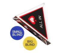 HONITANO Set Accessoires Poker Plastique Double Face Bouton All in Jetons Big Blind Small Blind pour Soirée Jeux