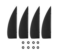 HONITANO Set Ailerons de Surf Plastique Noir Amovibles Stabilisateur Central pour Paddleboard et Kayak Accessoire pour Remplacement et Équilibre sur Planches de Surf et Kite-Surf