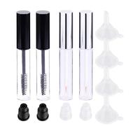HONITANO Set de 12 Tubes de Maquillage Vides 10 Ml en Plastique Entonnoirs et Bouchons pour Mascara et Eye-liner, Pratique pour Voyage D'affaires Couleur Aléatoire