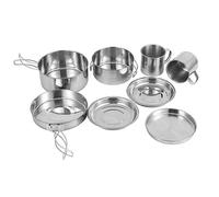 HONITANO Set de Batterie de Cuisine Camping Multifonction Acier Inoxydable et Portable avec Poêle Casserole et pour Pique Niques et Randonnées