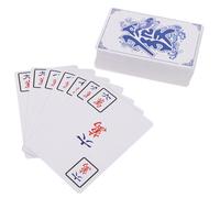 HONITANO Set de Cartes Mahjong Portable pour Voyage Jeu Familial Léger avec Motifs Colorés Kit de Tuiles Traditionnelles Matériau Rangement Pratique pour Maison et Déplacements