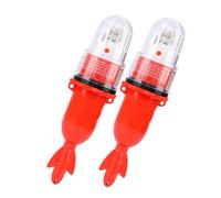 HONITANO Set de Lampes LED Submersibles pour Profonde Lumières Stroboscopiques Rouge et Blanc Appâts Lumineux Automatiques Étanches sans Batterie pour Amélioration de Lattraction des
