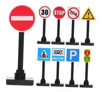 HONITANO Set de Panneaux de Signalisation Miniature Briques à Assembler de Construction Éducatif pour Garçon Fille Simulateur de Circulation Urbaine DIY Accessoires Ludiques pour Jeux de