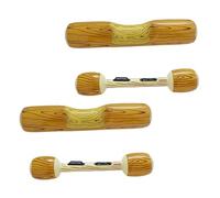 HONITANO Set Radeaux Flottants Gonflables PVC Écologique Siège Pagaies de Jeu Manuelles pour Piscine et Fêtes Aquatiques Couleur Bois Grain Naturel Facile à Gonfler et Transporter