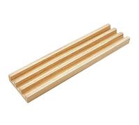 HONITANO Support Bois pour Dominos Antidérapant avec Base Pin Naturel Rangement Pratique pour Jeux de Société Accessoire DIY pour Organisateur de Tuiles de Domino