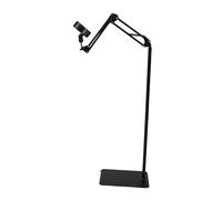 HONITANO Support de Sèche-cheveux Réglable sur Pied avec Bras Pliable et Pince Antidérapante Support Mains Détachées pour Sèche-cheveux pour Salon Salle de Bain et Usage Domestique