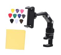 HONITANO Support Téléphone Réglable pour Musiciens Support Mobile Multifonction pour Guitare Microphone et Partition pour Lecture de Paroles et Entraînement