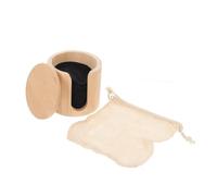 HONITANO Tampons Démaquillants Lavables En Fibres De Bambou 16 Pièces Taille Moyenne Nettoyage Doux Visage Réutilisable Paquet En Filet Et Boîte En Bambou Pour Soins Peau Quotidienne