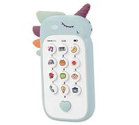HONITANO Téléphone Simulé pour Garçon Fille Téléphone Musical Éducatif Bleu de Dentition Développement des Compétences Logiques et Coordination pour Garçon Fille Ans