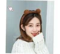 HONITANO Tête Peluche Oreilles Serre-tête Amusant Pour Garçon Fille Cheveux Marron Foncé