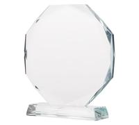 HONITANO Trophée en Verre Octogonal pour Reconnaissance Employé | Design Élégant, Style Sophistiqué, Facile à Exposer, Portable, pour Anniversaire de Travail et Remerciement
