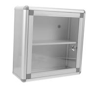 HONITANO Trousse De Médecine Domestique Verrouillable en Alliage D'aluminium, Boîte à Pharmacie Murale Multi-Niveaux, Rangement Sécurisé Serrure Visible, pour Maison Et Bureaux