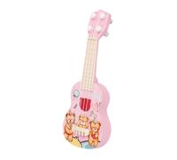 HONITANO Ukulélé pour Garçon et Filles 26 Cm Mini Guitare Éducative en Plastique Couleur Ours, Instrument Musique Éveil Préscolaire, Musical pour Tout-Petits et Débutants