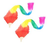 HONITANO Voile d'éventail de Danse Ventilateur Accessoire de Danse Orientale en Soie