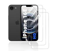 HonJenSeoa [3 Pièces Film Hydrogel pour iPhone 16e, Protection Écran TPU Souple et Incassable, Couverture Complète Bord à Bord, Clarté HD Compatible Face ID, Anti-Rayures