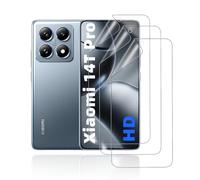 HonJenSeoa [3 Pièces Film Hydrogel pour Xiaomi 14T Pro, Protection Écran TPU Souple Couverture Complète Bord à Bord, Affichage HD Haute Sensibilité Compatible avec Capteur d'Empreinte et Face ID