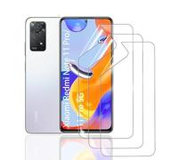 HonJenSeoa Film de Protection d'écran Hydrogel pour Xiaomi Redmi Note 11 Pro/ 11 Pro 5G, 3 Pièces TPU Souple Transparent HD Anti-Bulles Anti-Rayures Anti-Traces de Doigts Auto-Réparatrice
