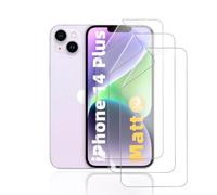 HonJenSeoa Protection Écran Hydrogel Mat pour iPhone 14 Plus, 3 Pièces | Moins de reflets, glisse fluide, traces de doigts moins visibles, aide contre les petites rayures