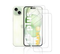 HonJenSeoa Protection Écran Hydrogel Mat pour iPhone 15 Plus, 3 Pièces | Moins de reflets, glisse fluide, traces de doigts moins visibles, aide contre les petites rayures