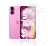 HonJenSeoa Protection Écran Hydrogel Mat pour iPhone 16 Plus, 3 Pièces | Moins de reflets, glisse fluide, traces de doigts moins visibles, aide contre les petites rayures