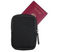 honju Étui de protection en néoprène pour passeport de 125 x 91 mm, avec fermeture éclair et espace pour carte d'identité, carte d'embarquement et documents de voyage, organisateur de voyage pour