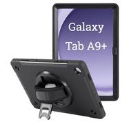 honju FIT Étui de Protection Robuste avec Support pour Samsung Galaxy Tab A9+ Plus (WiFi & 5G) [dragonne rotative, Protection Contre Les Chutes Selon la Norme Militaire américaine (MIL STD 810G