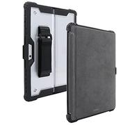 honju FIT Handstrap Case Microsoft Surface Pro 11 / Pro 10 / Pro 9 Coque (Signature Keyboard Compatible, Étui avec Support pour Surface Slim-Pen 2, Dragonne Amovible) Noir/Transparent