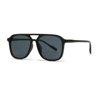 HONJWBV Lunettes de soleil carrées rétro double pont bleu vert dégradé UV400, Noir, marron, gris, As the picture