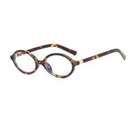 HONJWBV Petites lunettes ovales rétro bloquant la lumière bleue pour femme, Léopard Transparent, As Picture