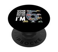 Honk Honk Beep Beep Choo Choo J'Ai 6 Ans Anniversaire PopSockets PopGrip Adhésif