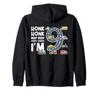 Honk Honk Beep Beep Choo Choo J'Ai 9 Ans Anniversaire Sweat à Capuche