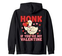 Honk If Youre My Valentine Illustration d'amour d'oie Mignonne Sweat à Capuche