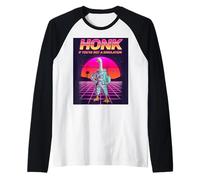 Honk If You're Not a Simulation - Funny Goose Meme Sci-FI Manche Raglan