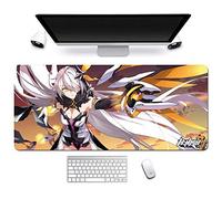 Honkai Impact 3rd. 900x400mm Tapis de Souris XXL Multifonction Gaming Mousepad XXL Grand sous Main, Anime Souris 3mm Bureau Anti-Glissant Surface Texturée pour Ordinateur, S