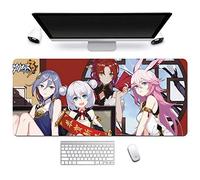 Honkai Impact 3rd. Tapis de Souris Gaming XXL, 900x400mm, Anime Mouse Pad - Surface spéciale améliore la Vitesse et la précision, 3mm Base en Caoutchouc Antidérapant Surface-pour Ordinateur et PC,P